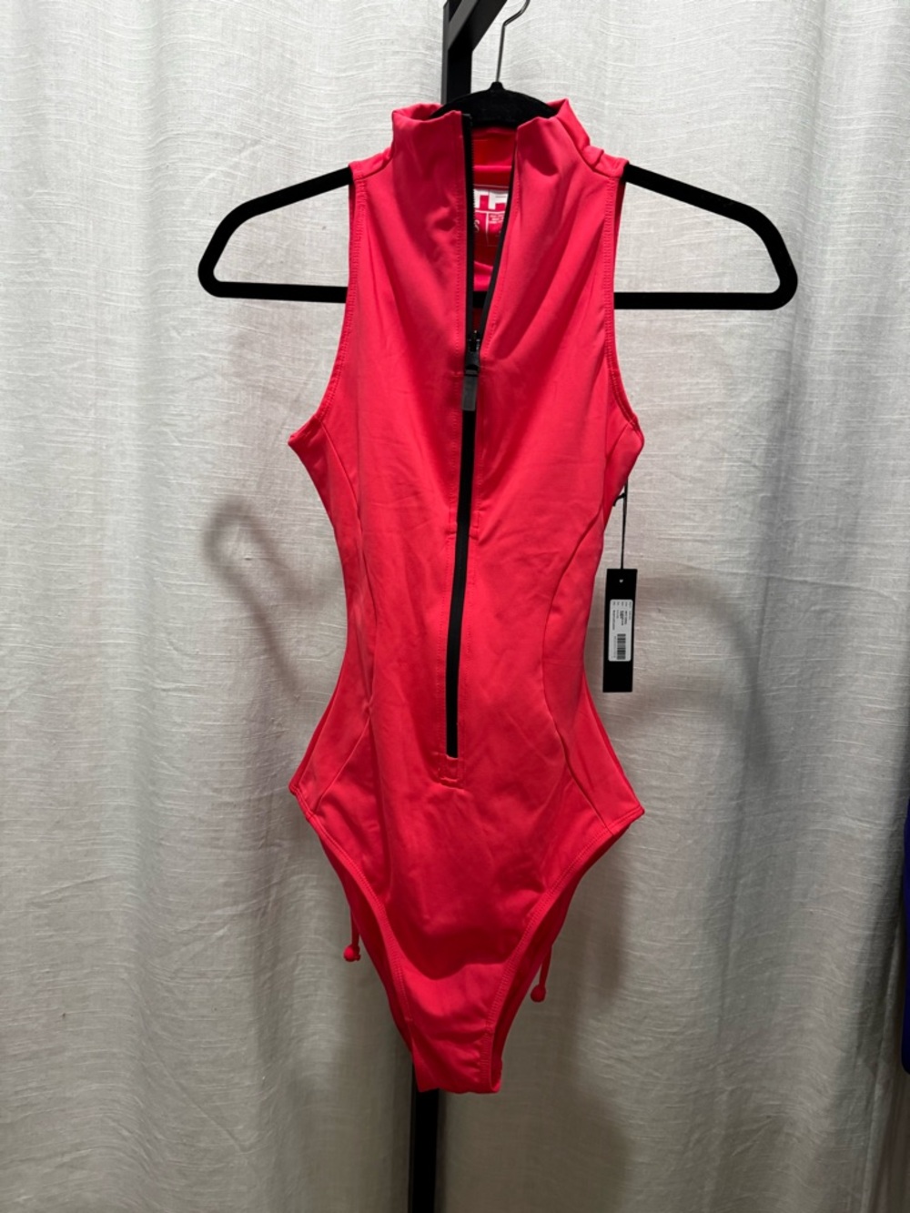 TA3 Sleeveless Surfy one piece shaping swimsuit in hot coral. XS XLong NWT